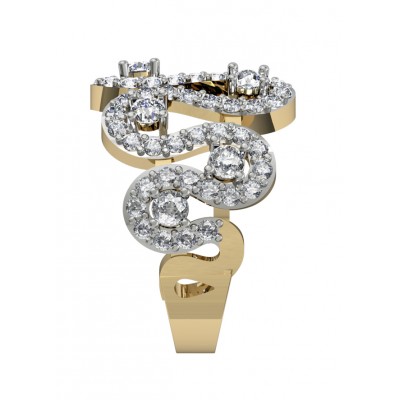 Alluring wide diamond band